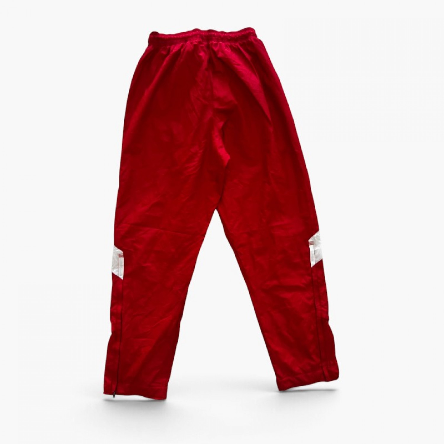 Adidas Κόκκινο Αντιανεμικό Παντελόνι με Λευκά Πλαϊνά Πάνελ – Μέγεθος XL / Pre-Owned