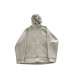 Cream Textured Full-Zip Hoodie — Size XL / Pre-Owned
