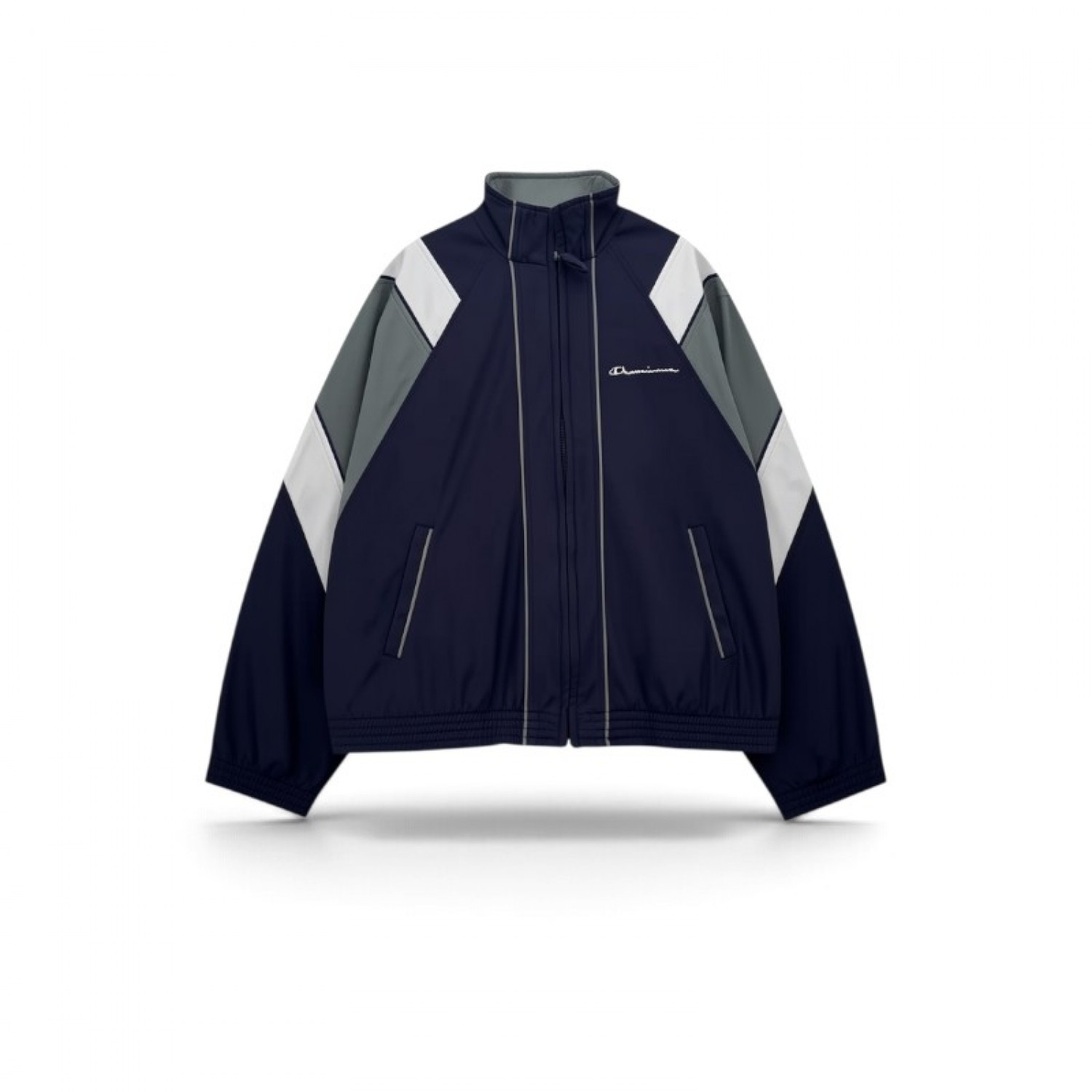 Champion Σκούρο Μπλε Αθλητική Ζακέτα Colorblock – Μέγεθος L / Pre-Owned