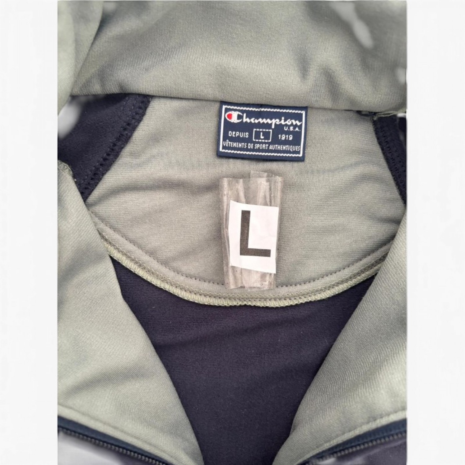 Champion Σκούρο Μπλε Αθλητική Ζακέτα Colorblock – Μέγεθος L / Pre-Owned
