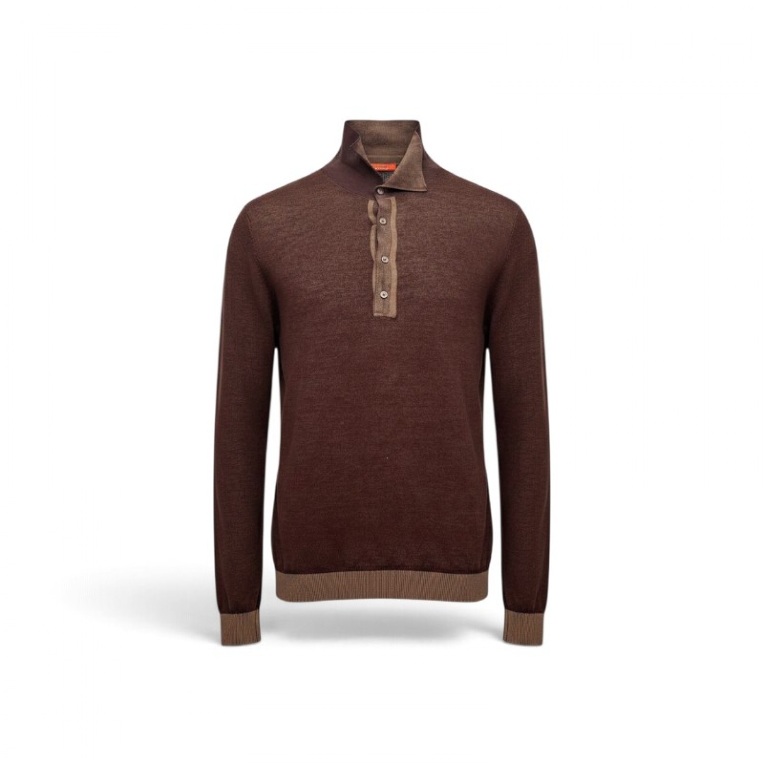 BOSS Καφέ Πλεκτό Polo με Κουμπιά – Μέγεθος M / Pre-Owned