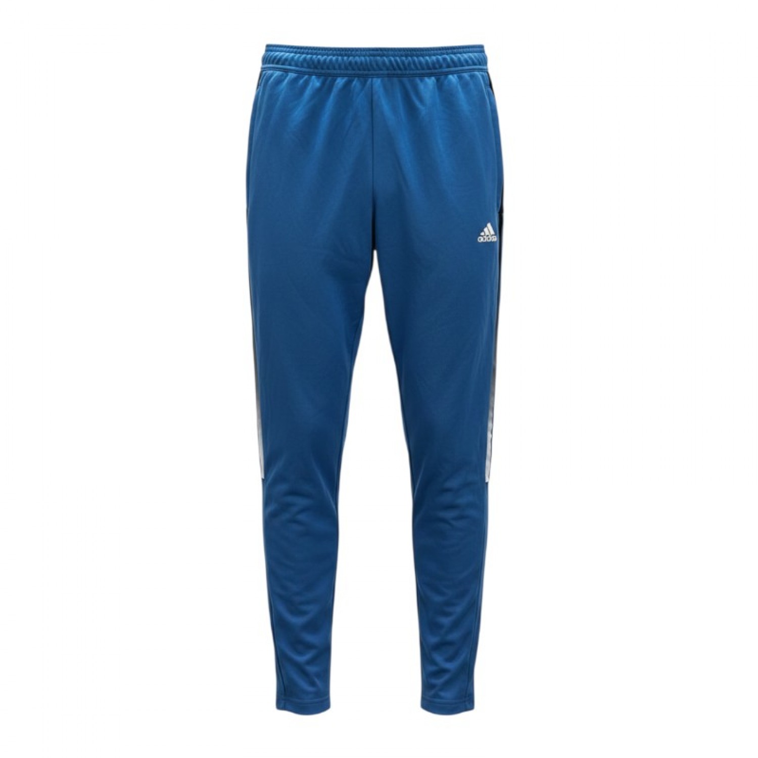Adidas Μπλε Slim Αθλητικό Παντελόνι με Ασημί Πλαϊνά Πάνελ – Μέγεθος M / Pre-Owned