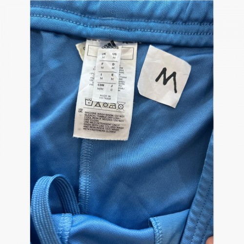 Adidas Μπλε Slim Αθλητικό Παντελόνι με Ασημί Πλαϊνά Πάνελ – Μέγεθος M / Pre-Owned