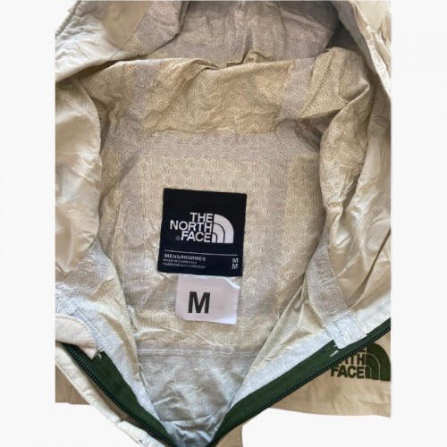 The North Face Beige & Navy Hooded Colour-Block Jacket — Size M / Pre-Owned