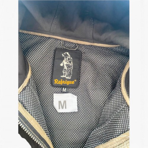 Refrigue Black Hooded Full-Zip Jacket — Size M / Pre-Owned