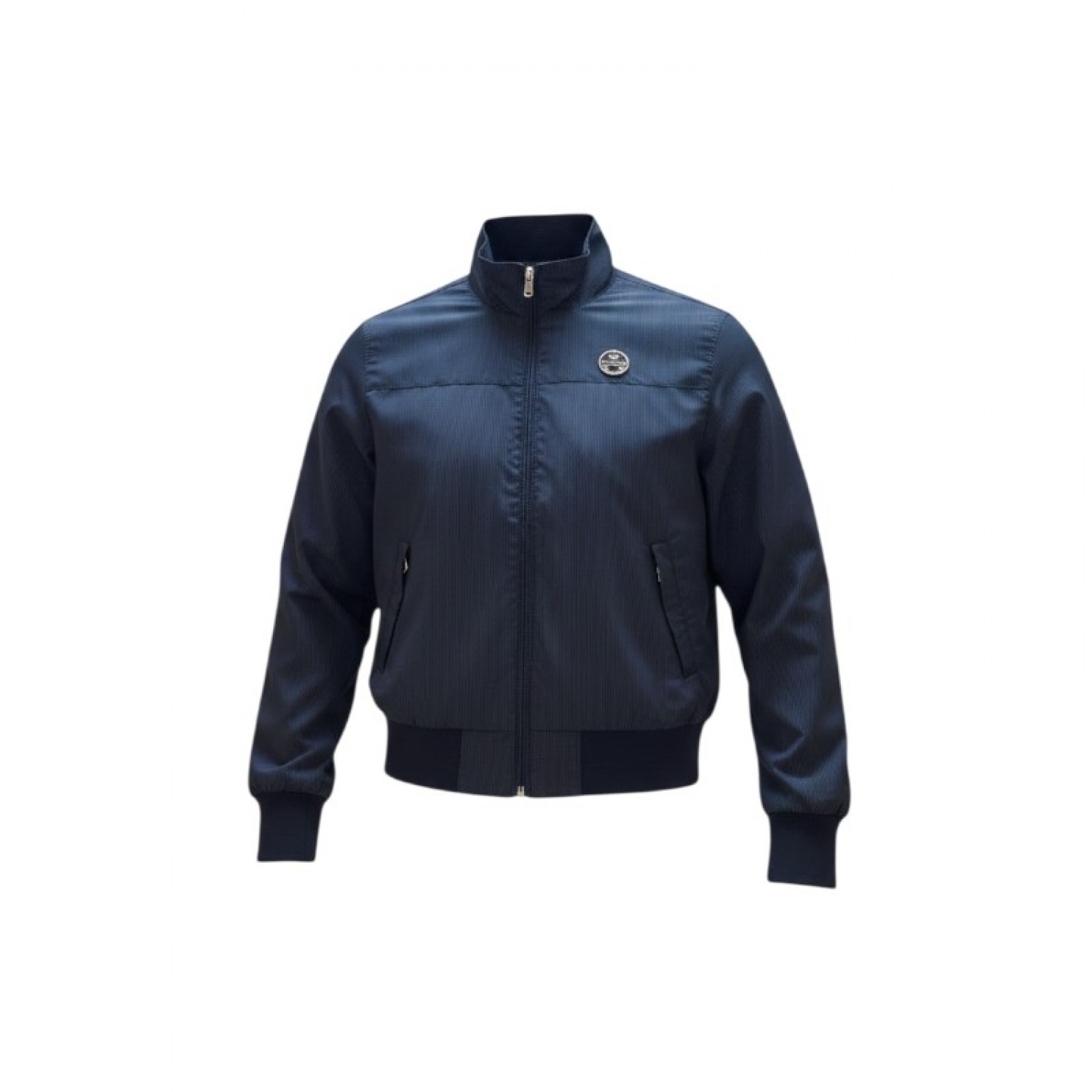 North Sails Navy Blue Harrington-Style Bomber Jacket — Size L / Pre-Owned