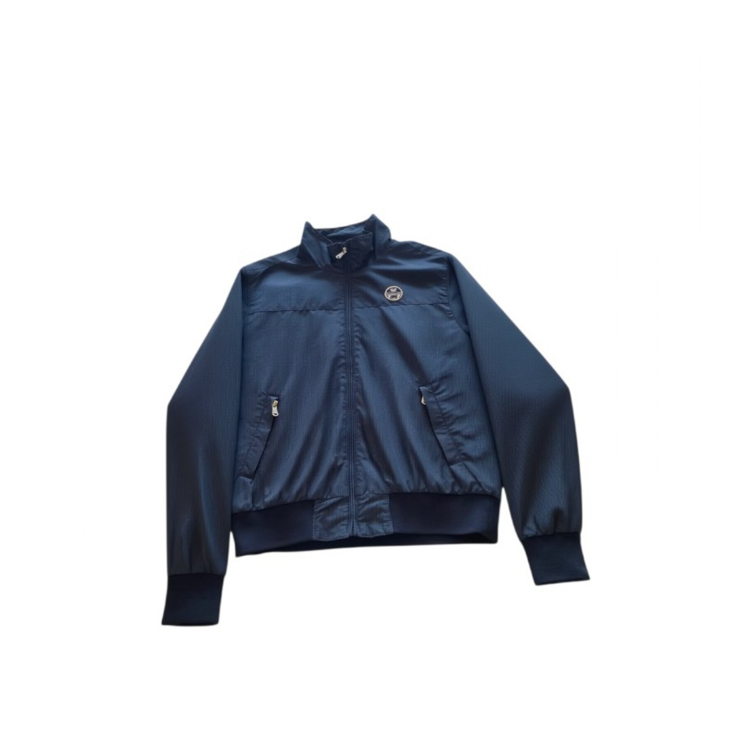 North Sails Navy Blue Harrington-Style Bomber Jacket — Size L / Pre-Owned