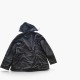 Fay Black Hooded Utility Parka Jacket — Size L / Pre-Owned
