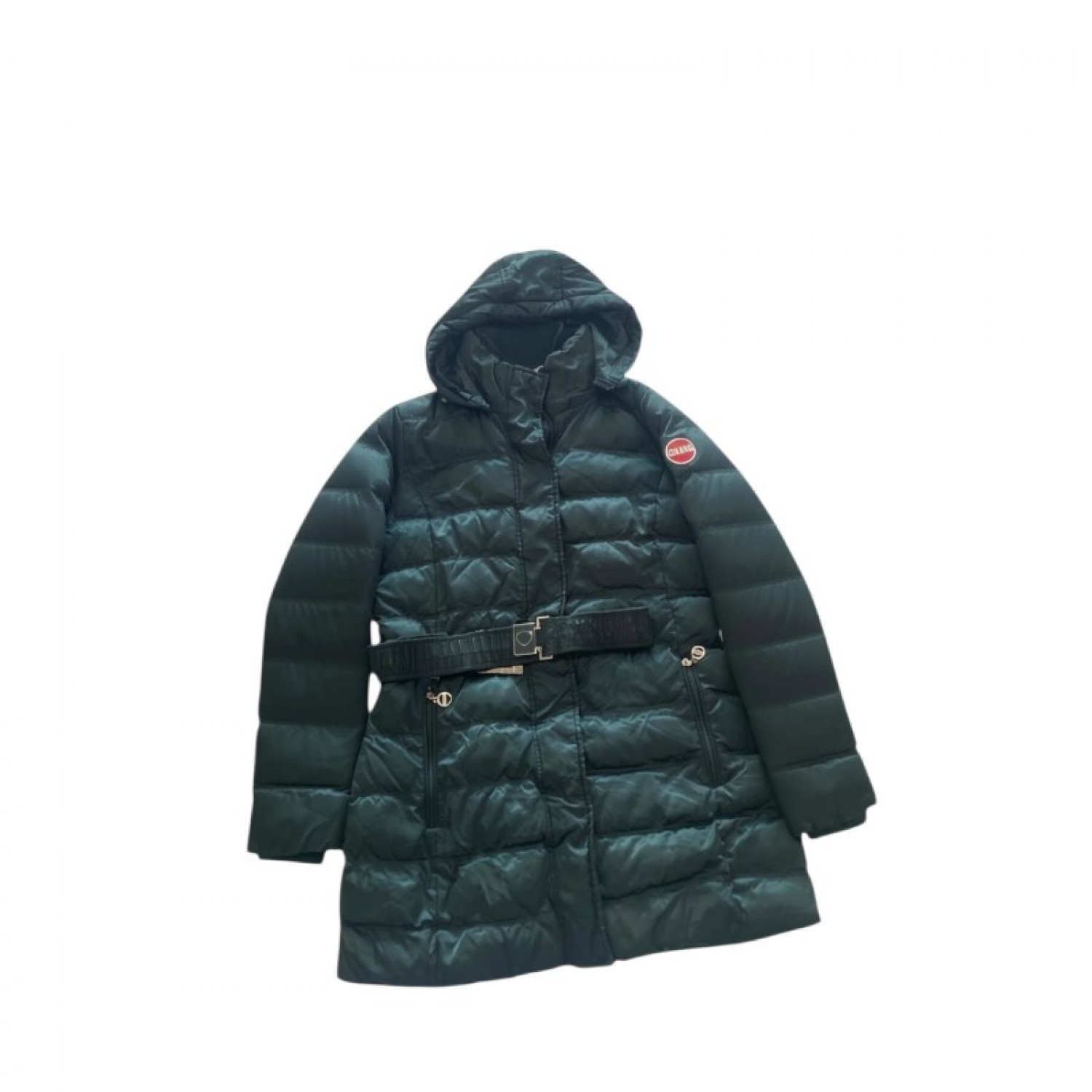 Colmar Originals Women’s Dark Green Belted Long Puffer Coat — Size M / Pre-Owned