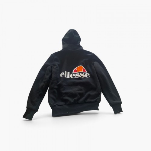 Black Full-Zip Hooded Sweatshirt — Size M / Pre-Owned