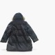 napapijri Black Long Hooded Puffer Coat with Faux-Fur Trim / Pre-Owned