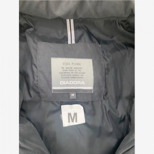 Diadora Black Down Puffer Jacket — Size M / Pre-Owned