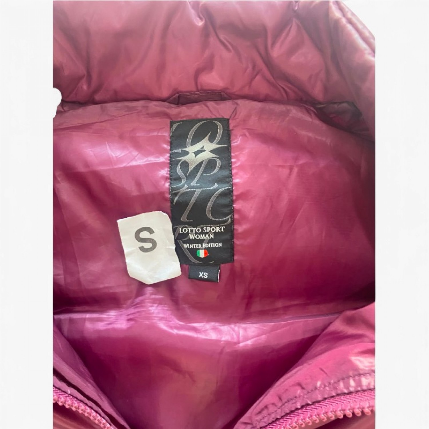 Lotto Sport Women Winter Edition Burgundy Puffer Vest — Size S / Pre-Owned