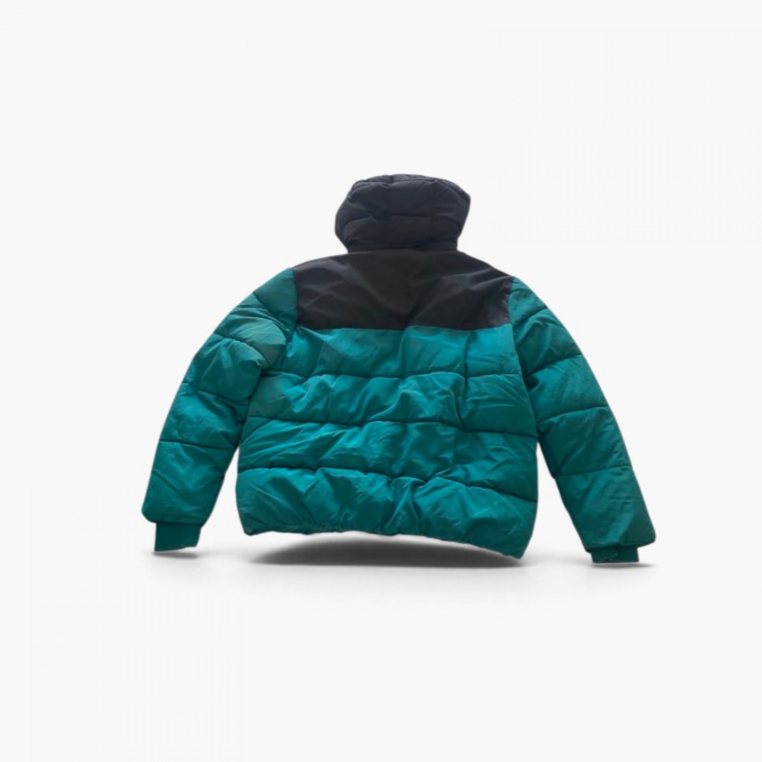 Karl Kani Turquoise & Black Logo Puffer Jacket — Size S / Pre-Owned