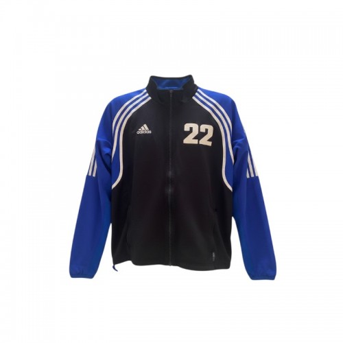 Adidas Black & Royal Blue Number 22 Track Jacket — Size M / Pre-Owned