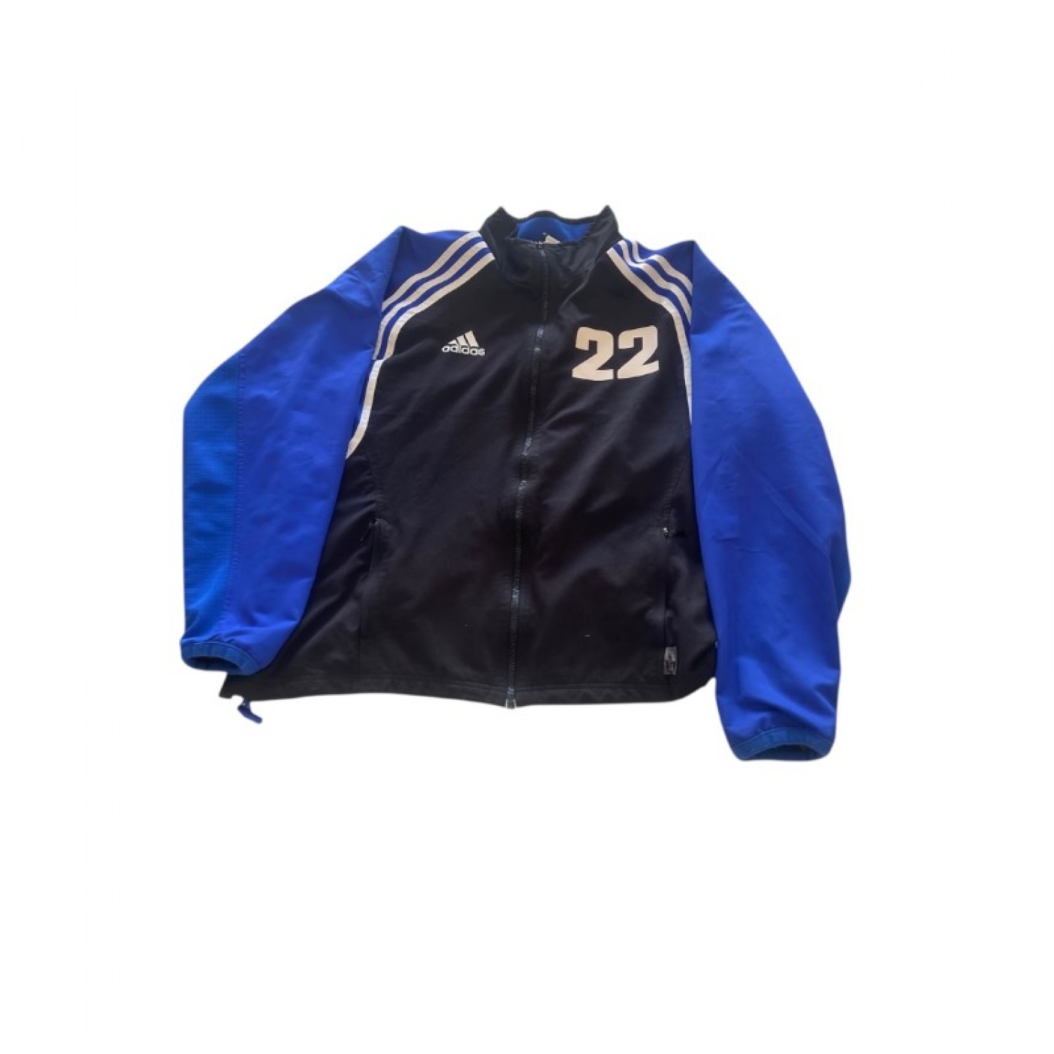 Adidas Black & Royal Blue Number 22 Track Jacket — Size M / Pre-Owned