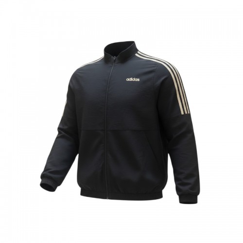 Adidas Black 3-Stripes Full-Zip Track Jacket — Size M / Pre-Owned
