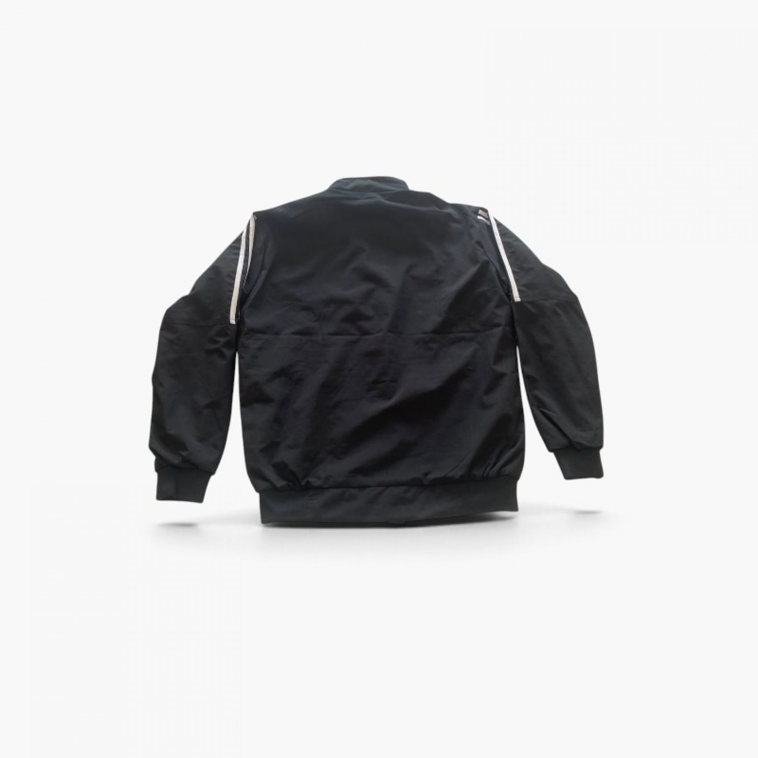 Adidas Black 3-Stripes Full-Zip Track Jacket — Size M / Pre-Owned