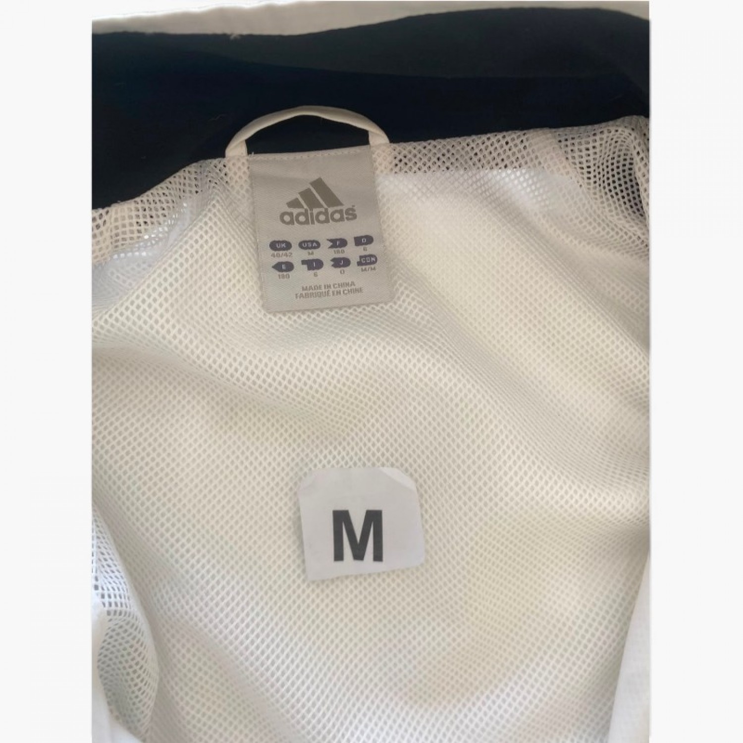 Adidas White Multicolour Team Track Jacket — Size M / Pre-Owned