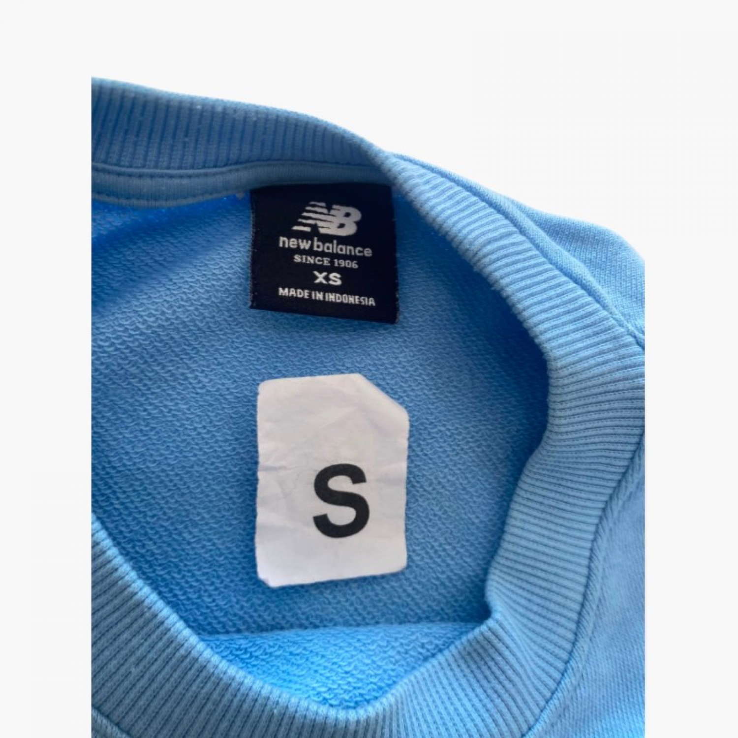 New Balance Blue Logo Crewneck Sweatshirt — Size S / Pre-Owned