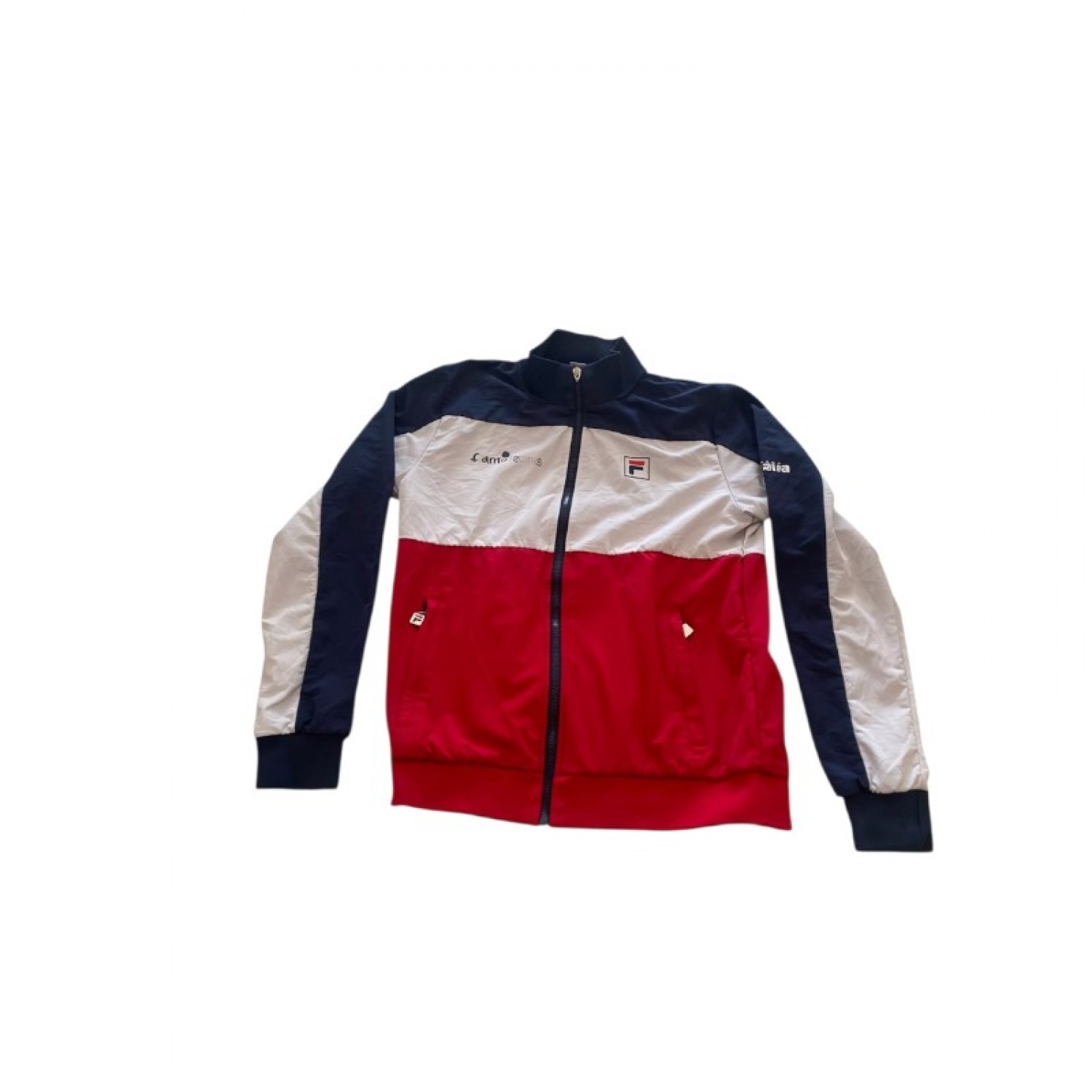 Fila Navy White & Red Colour-Block Track Jacket — Size M / Pre-Owned