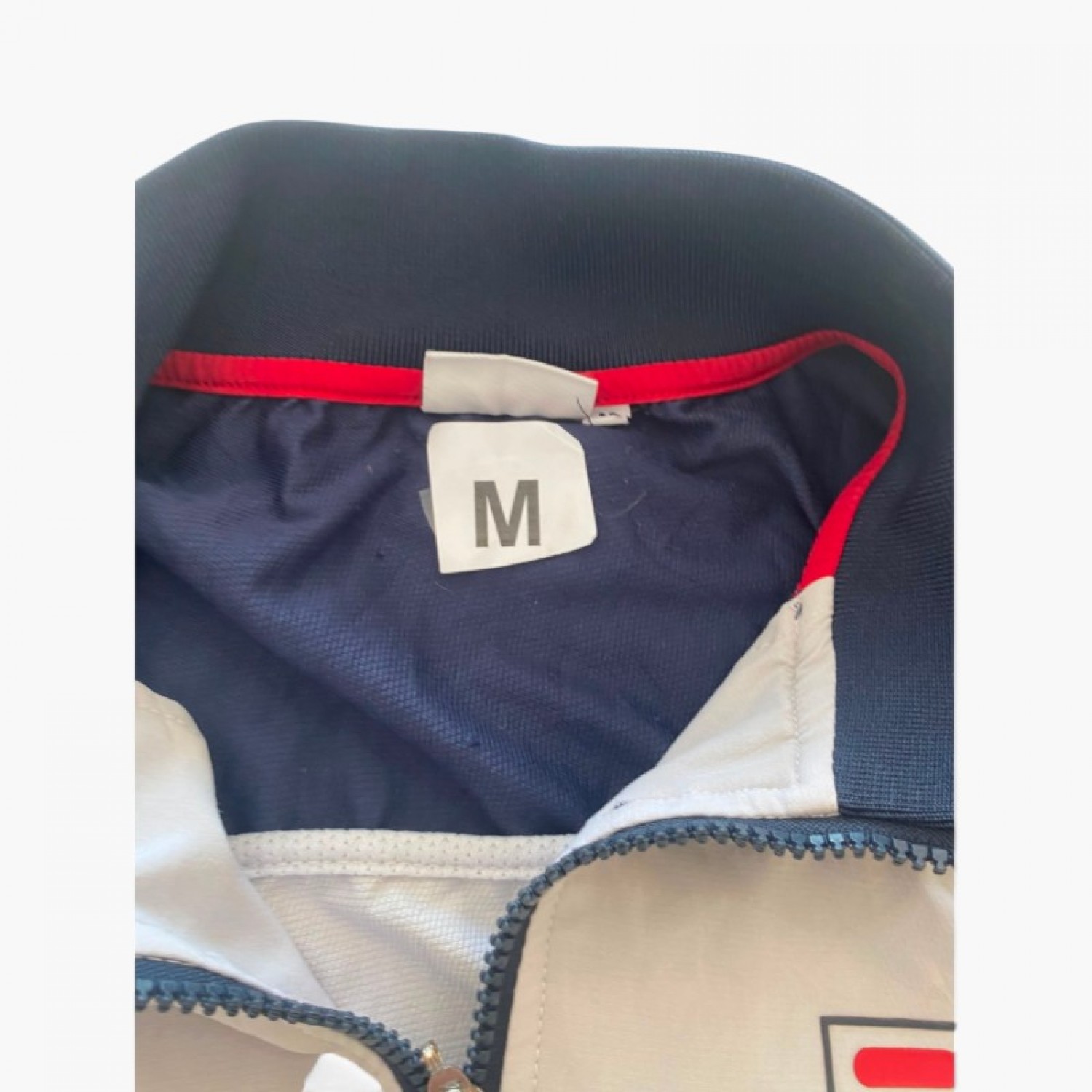 Fila Navy White & Red Colour-Block Track Jacket — Size M / Pre-Owned