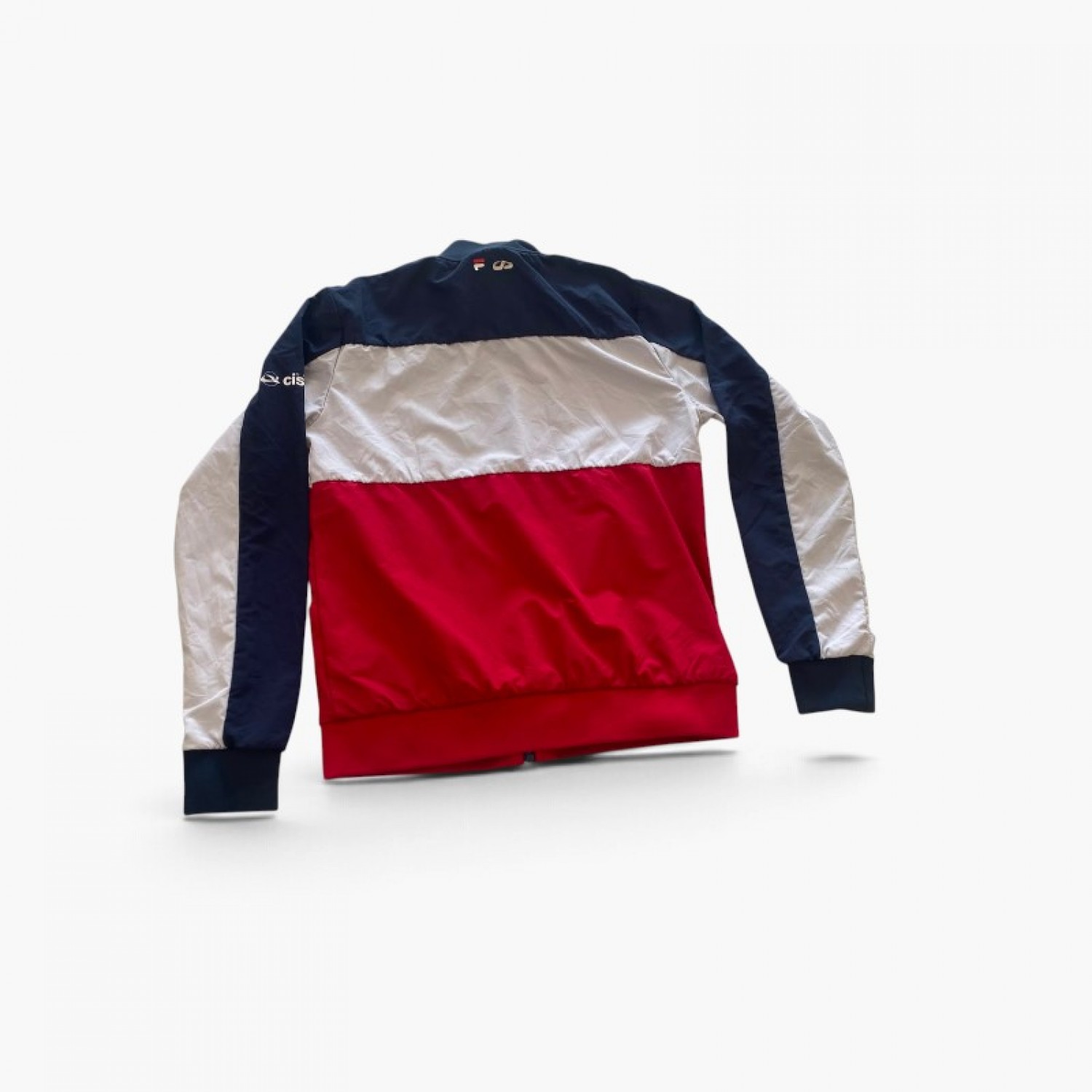 Fila Navy White & Red Colour-Block Track Jacket — Size M / Pre-Owned