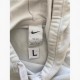 Nike Dri-FIT Off-White Pullover Hoodie — Size L / Pre-Owned