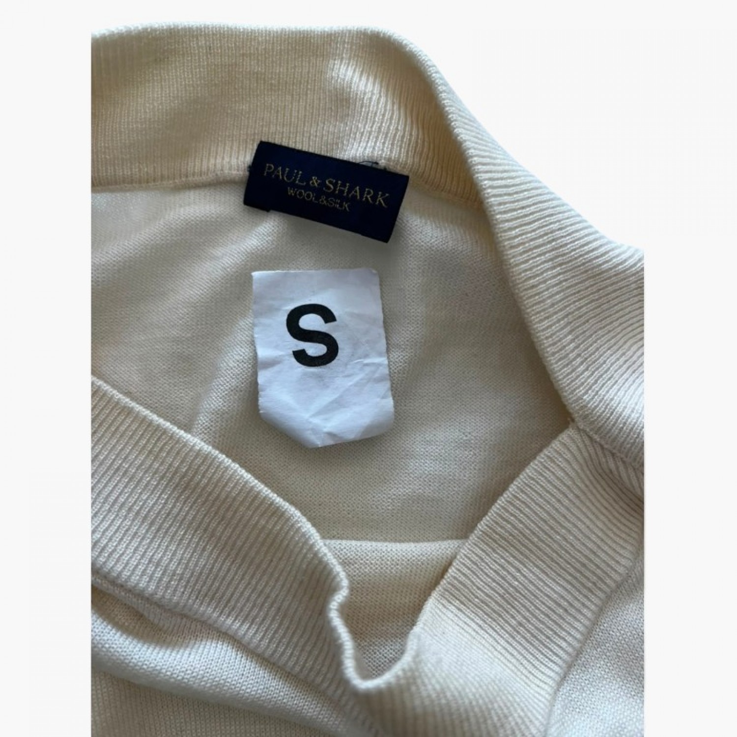 Paul & Shark Wool & Silk Cream Knit Sweater — Size S / Pre-Owned