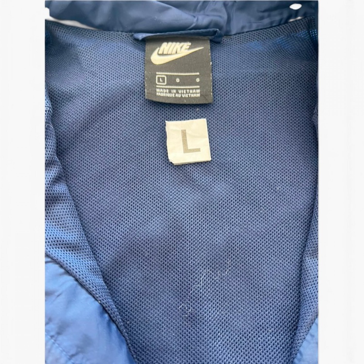 Nike Navy Full-Zip Track Jacket — Size L / Pre-Owned
