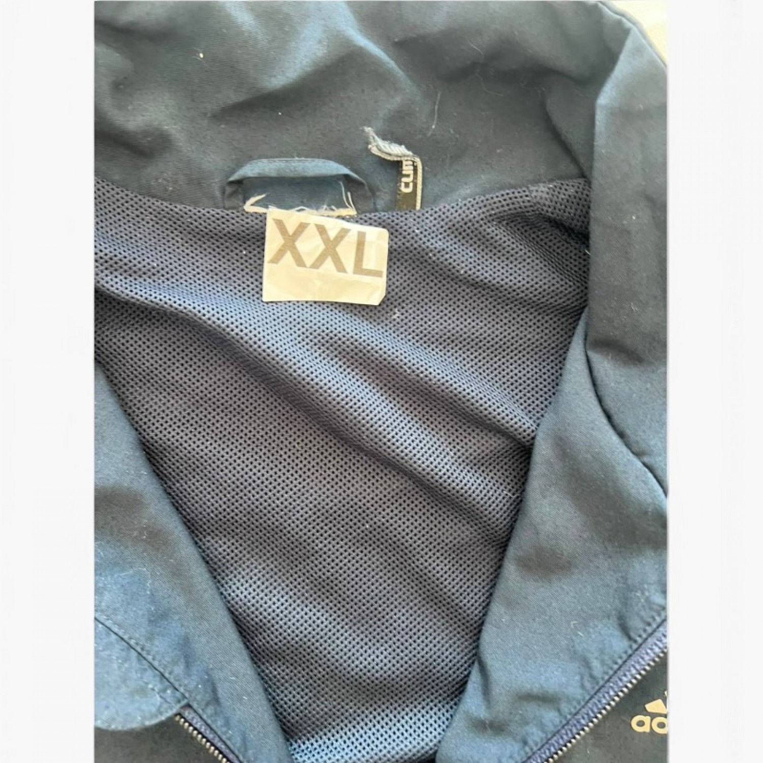 Adidas Navy & Blue 3-Stripes Track Jacket — Size XXL / Pre-Owned
