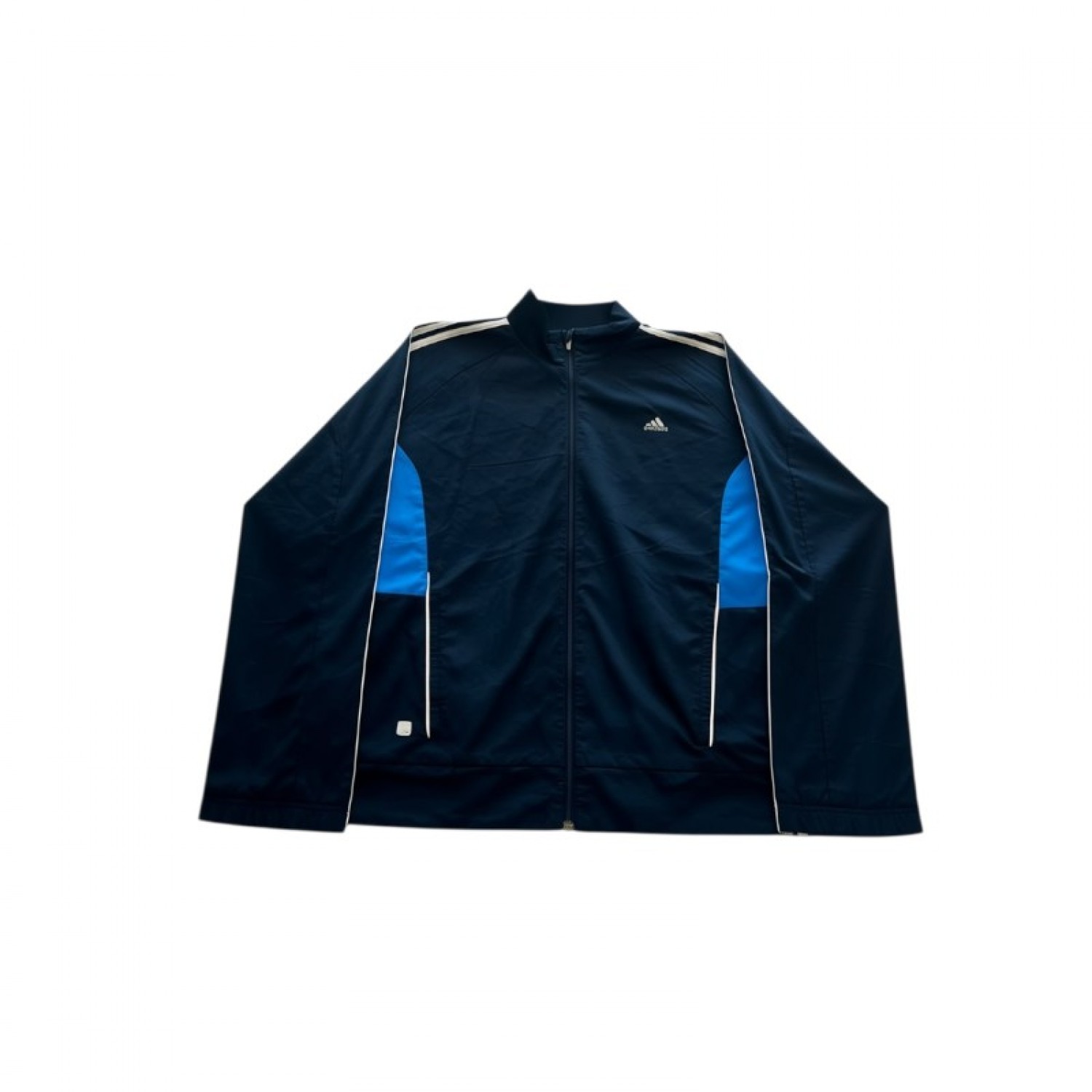 Adidas Navy & Blue 3-Stripes Track Jacket — Size XXL / Pre-Owned