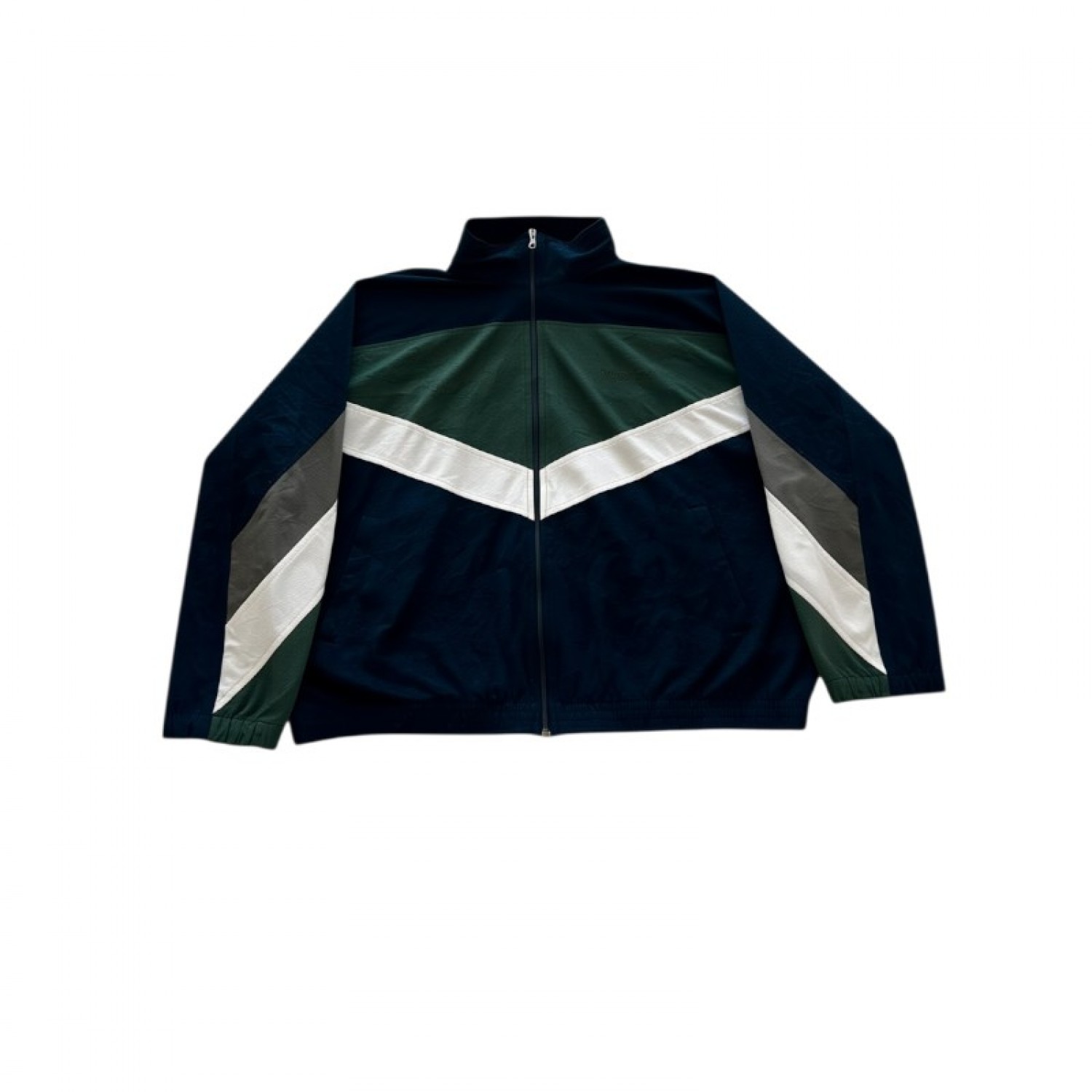 Decathlon Navy Green & White Colour-Block Track Jacket — Size XXL / Pre-Owned