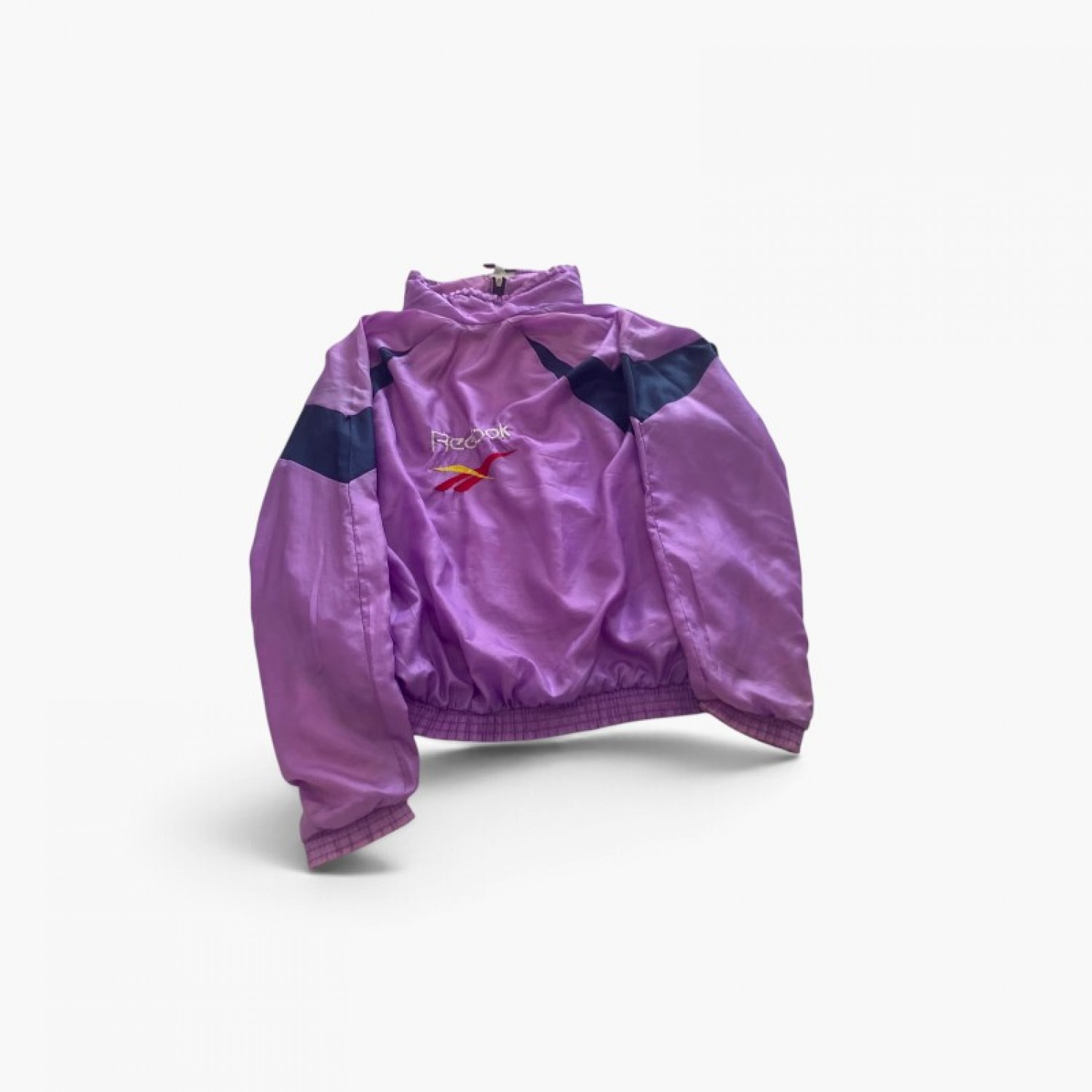 Vintage Reebok Purple Colour-Block Track Jacket — Size XL / Pre-Owned