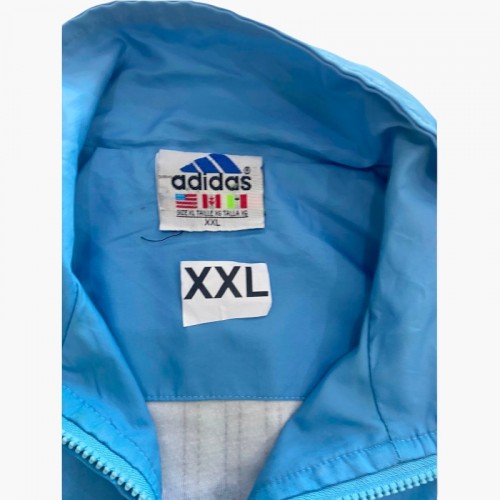 Adidas Light Blue Full-Zip Track Jacket — Size XXL / Pre-Owned