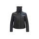 Black Faux Leather Jacket with Faux-Fur Collar / Pre-Owned