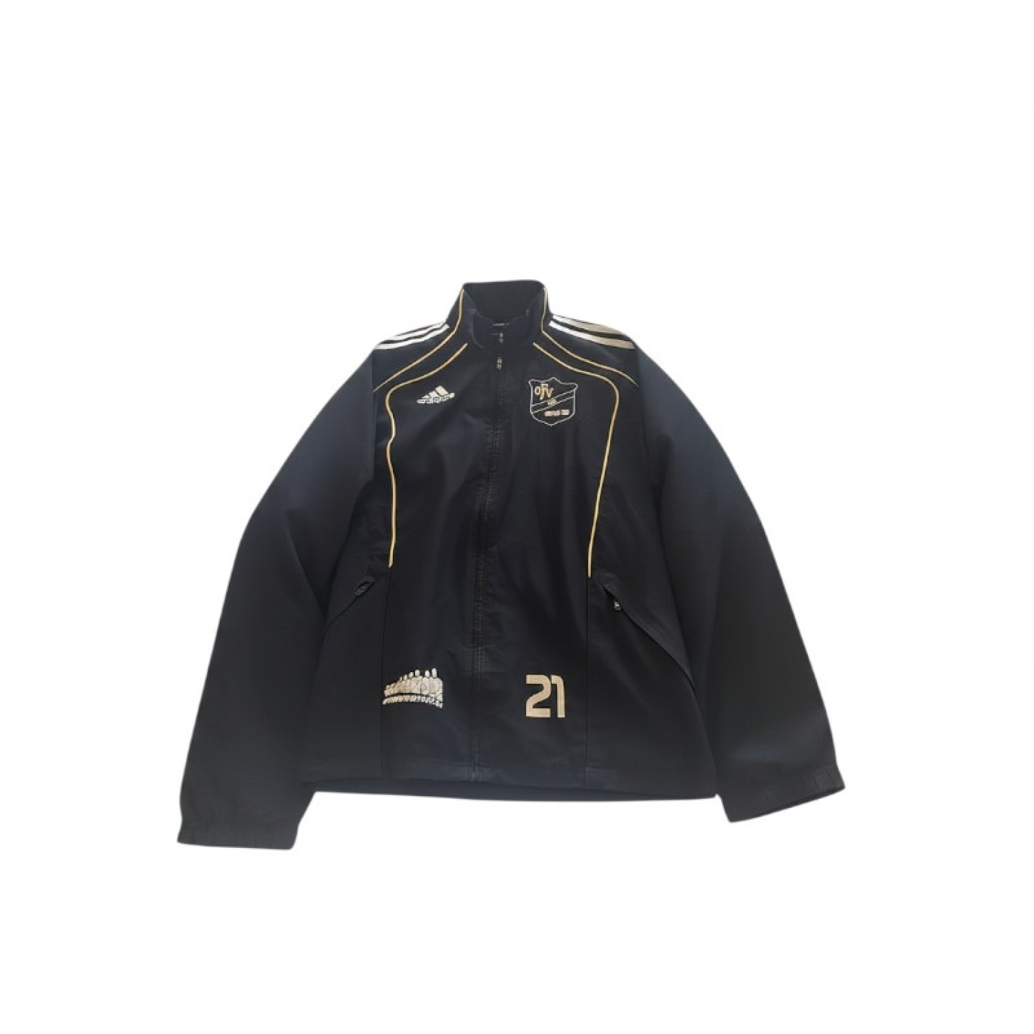 Adidas Black Football Team Track Jacket — Size L / Pre-Owned