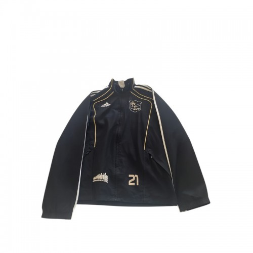 Adidas Black Football Team Track Jacket — Size L / Pre-Owned