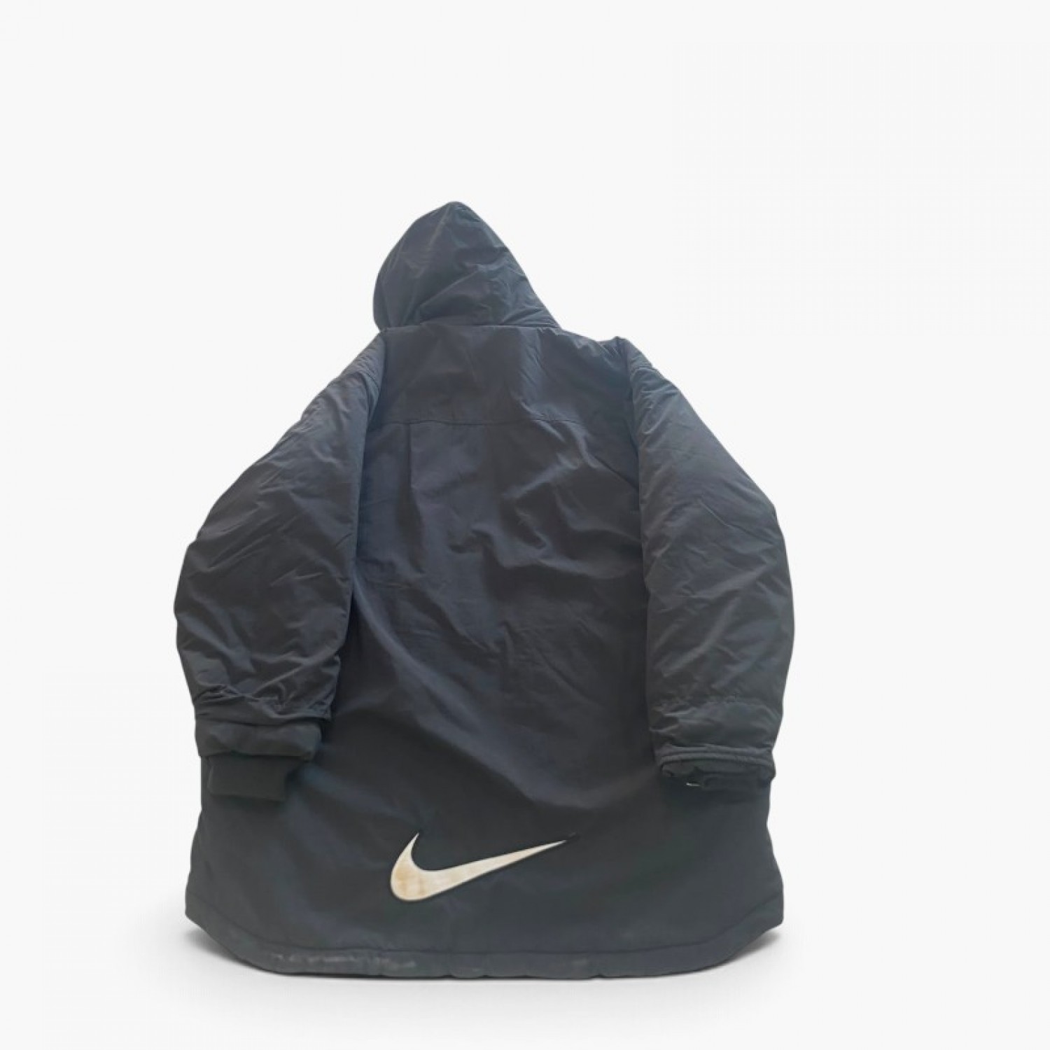 Vintage Nike Black Hooded Long Parka — Size M / Pre-Owned