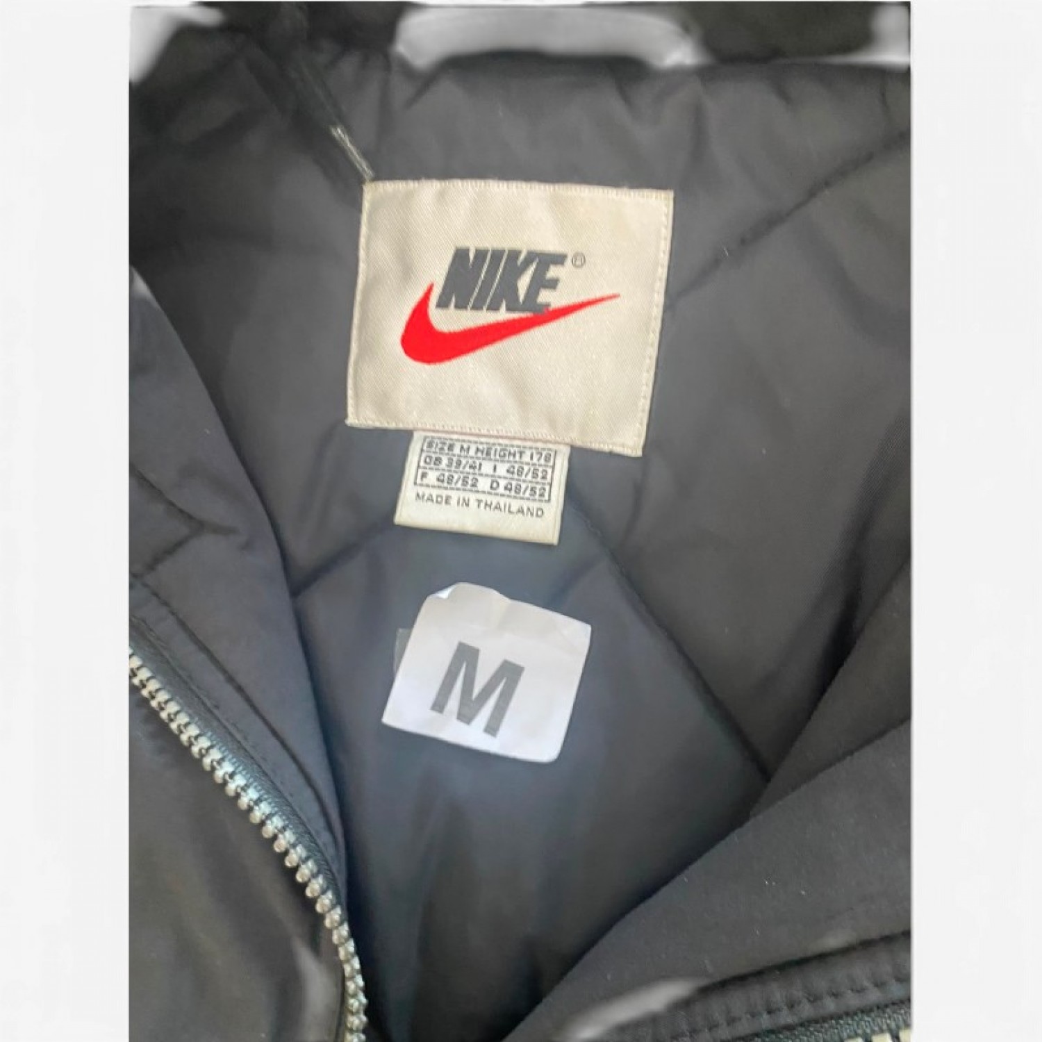 Vintage Nike Black Hooded Long Parka — Size M / Pre-Owned