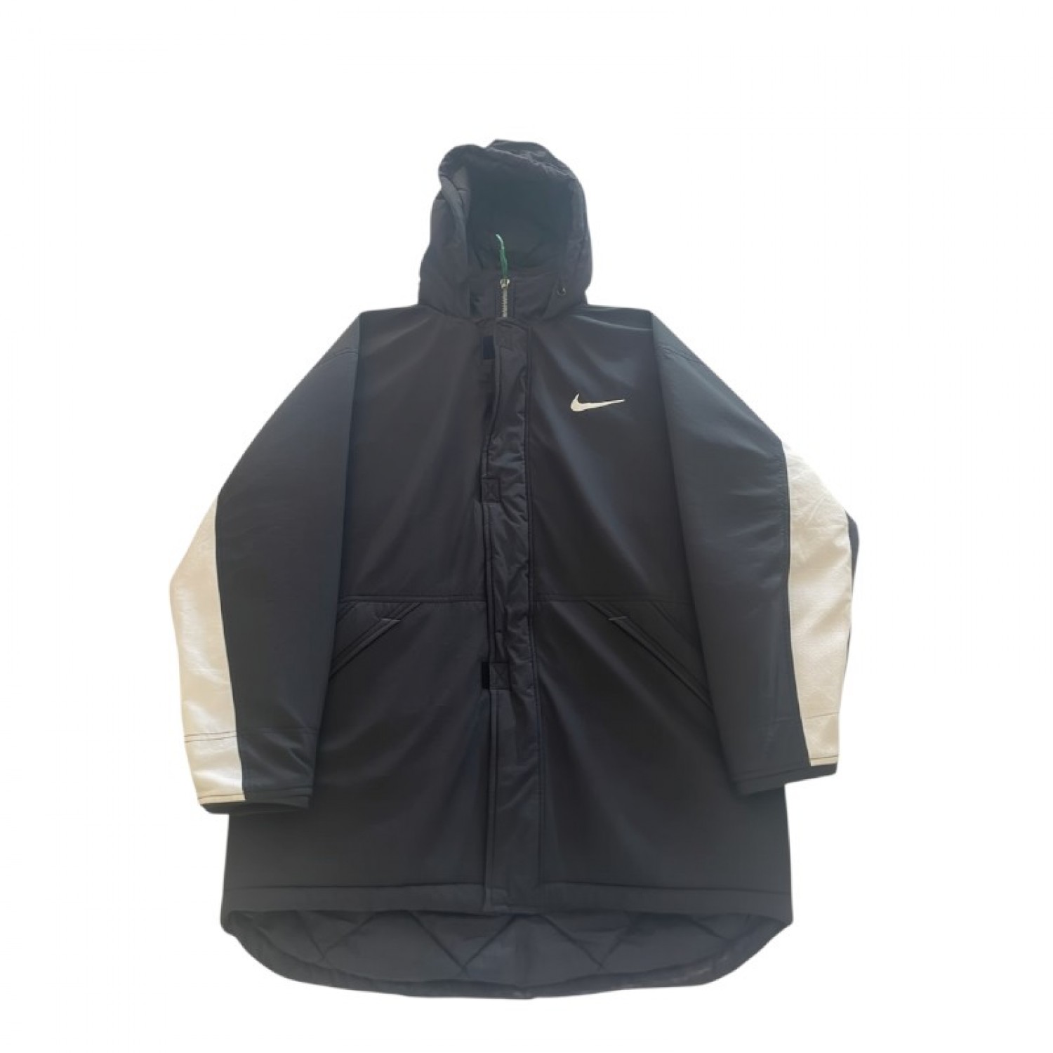 Vintage Nike Black Hooded Long Parka — Size M / Pre-Owned