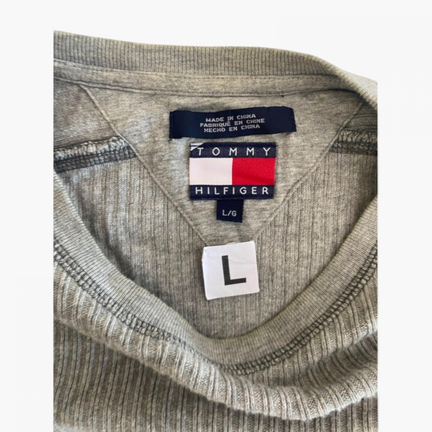 Tommy Hilfiger Ribbed Crewneck Sweater — L / Pre-Owned