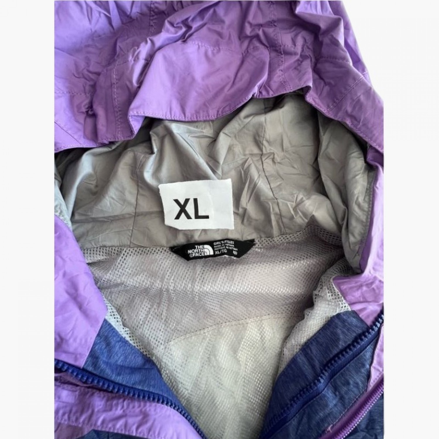 The North Face Γυναικείο Hooded Rain Jacket Μωβ/Μπλε | XL / Pre-Owned