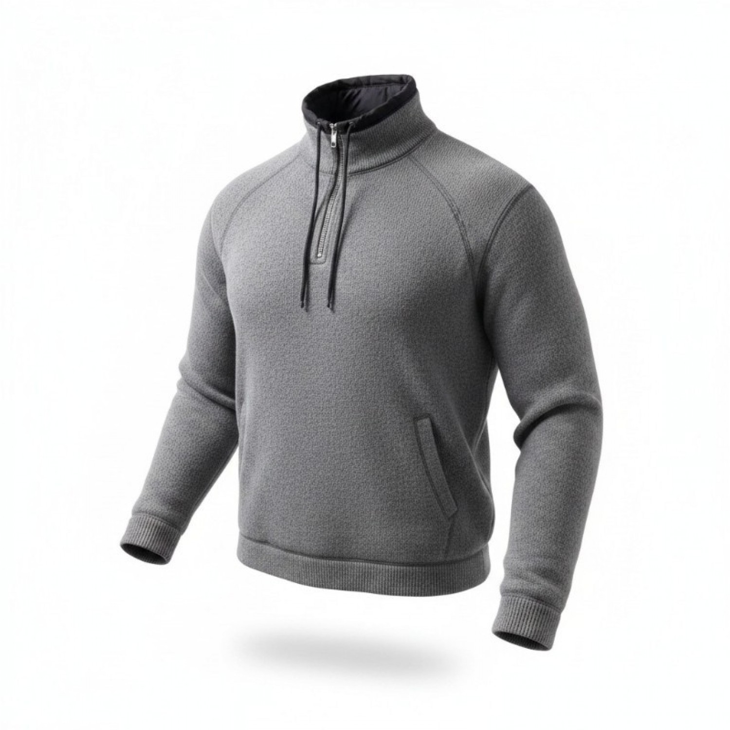 Gaastra Knitted Half Zip Hooded Jacket – Grey / Pre-Owned