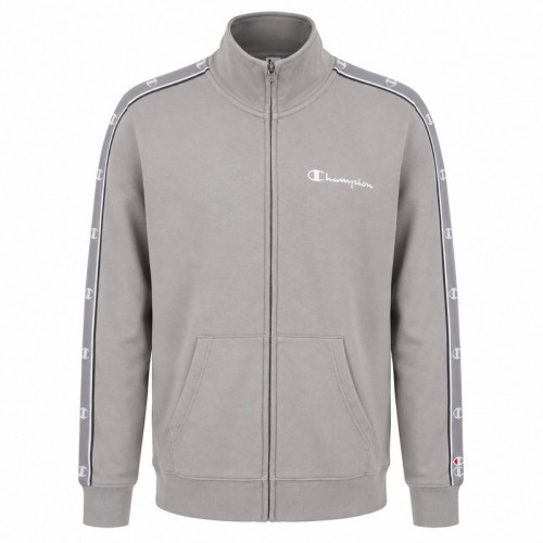Champion Logo Tape Full Zip Track Jacket – Grey – Large / Pre-Owned