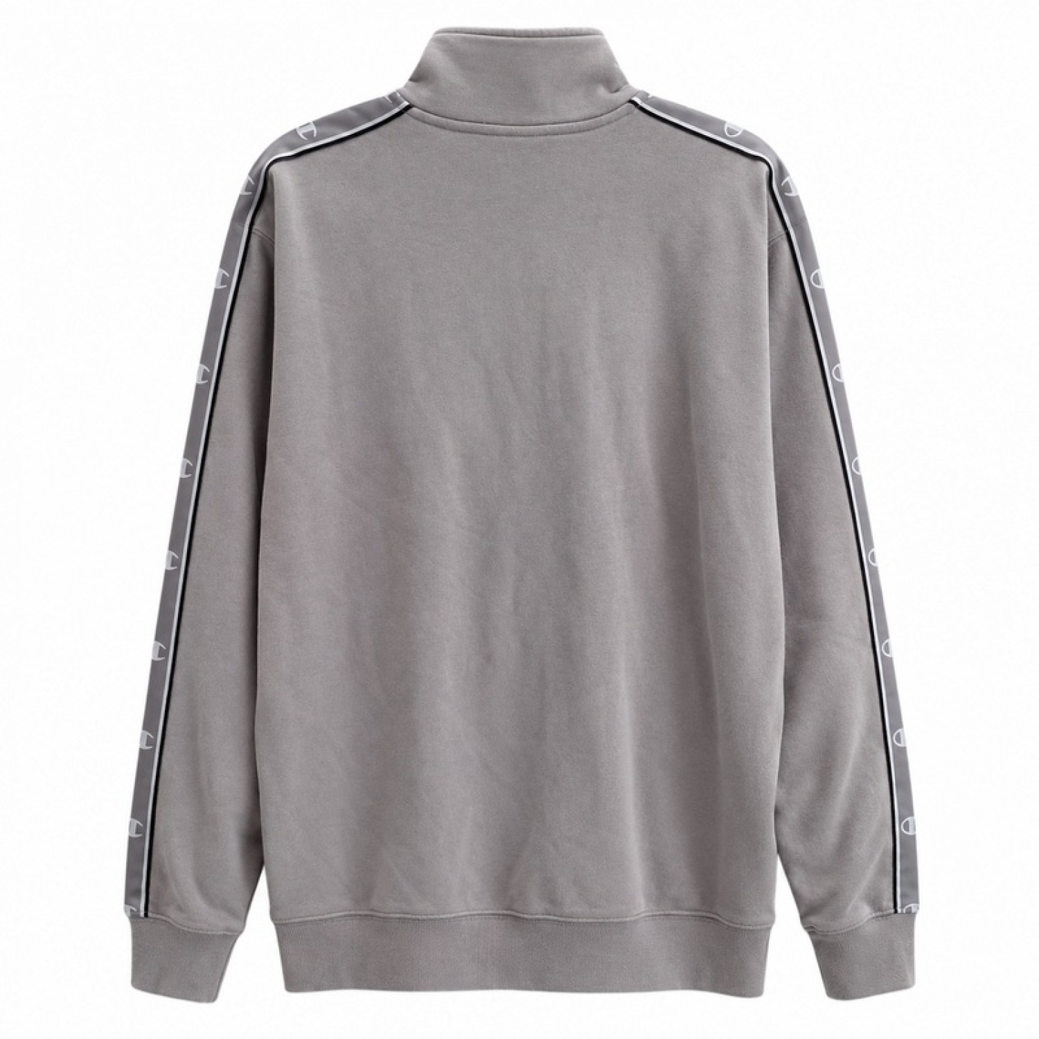 Champion Logo Tape Full Zip Track Jacket – Grey – Large / Pre-Owned