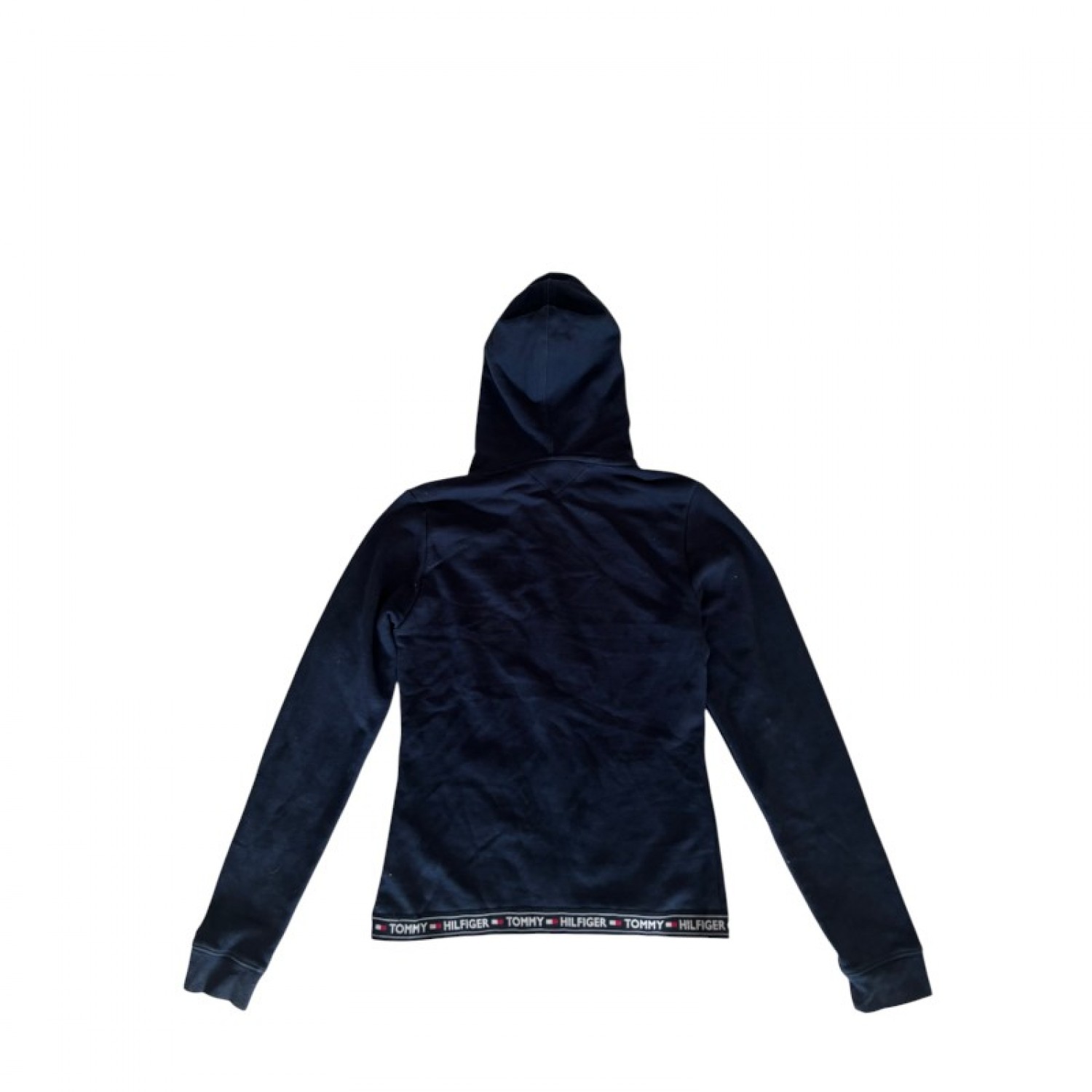 Tommy Hilfiger Logo Tape Full Zip Hoodie – Navy / Pre-Owned