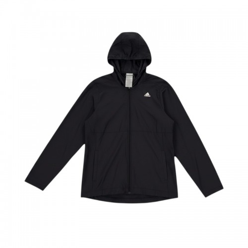 Adidas Μαύρο Ανδρικό Μπουφάν / Αντιανεμικό με Κουκούλα – Μέγεθος M / Pre-Owned