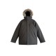 The North Face Hooded Parka με Faux Fur Μαύρο/Ανθρακί / Pre-Owned