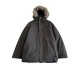 The North Face Hooded Parka με Faux Fur Μαύρο/Ανθρακί / Pre-Owned